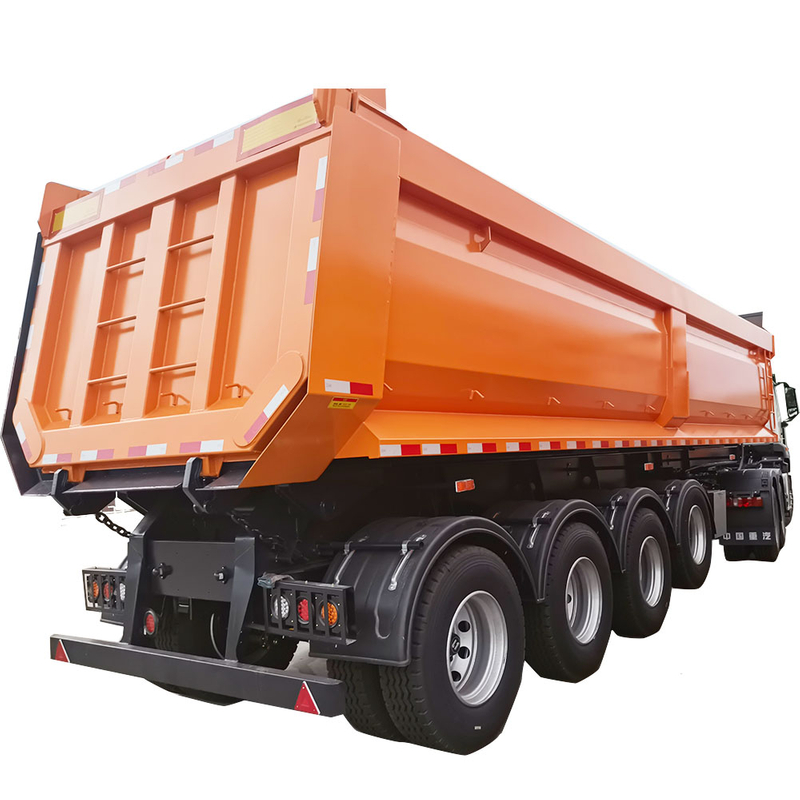 Large capacity 4-Axle 60 Tons Rear-End Tipper Truck Semi-Trailer for Sale