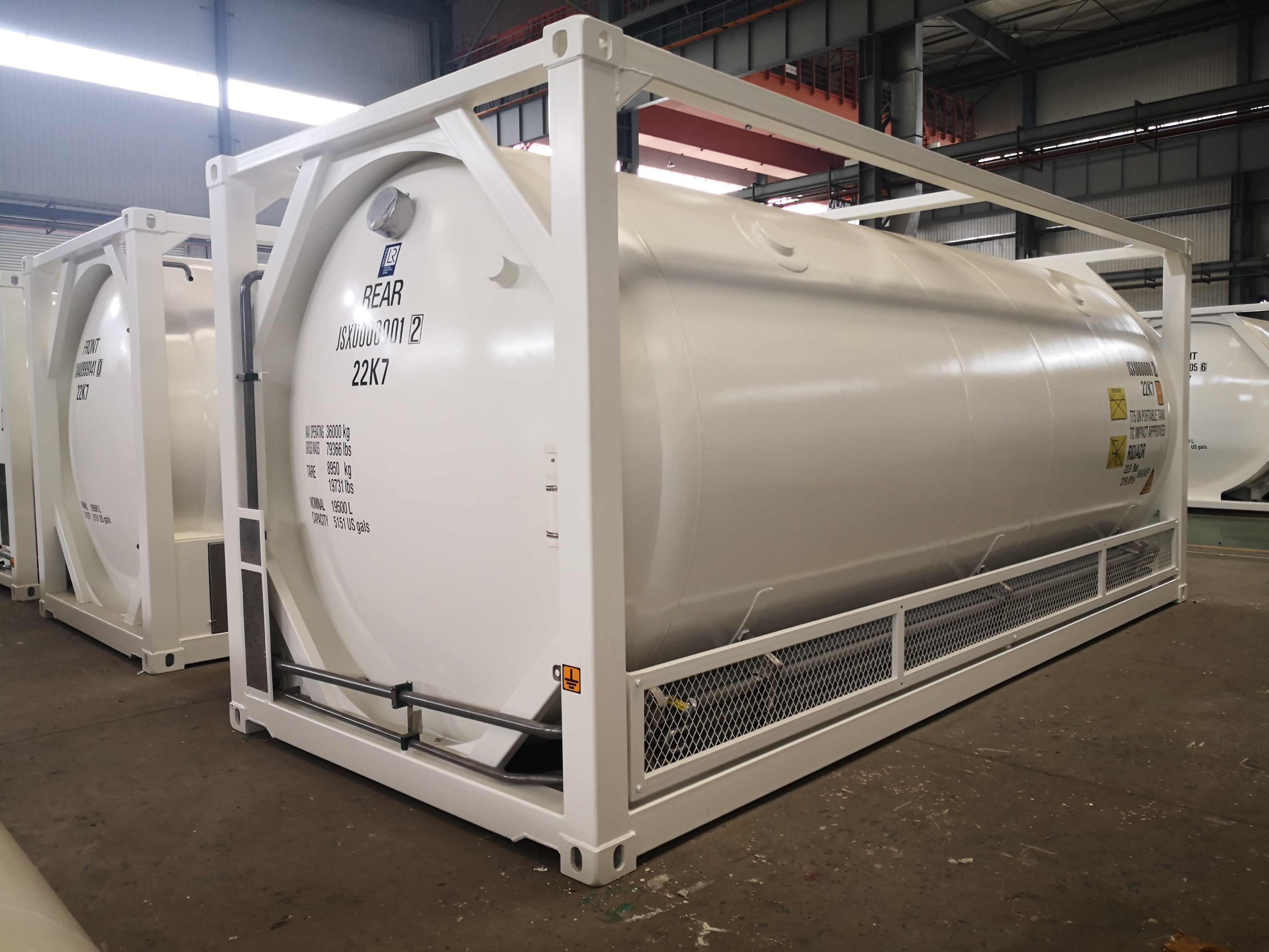 T75 20' 40‘’Tank Container for Cryogenic Liquid Gas LO2 LN2 LAr LNG And LCO2 Tank Container For Sale